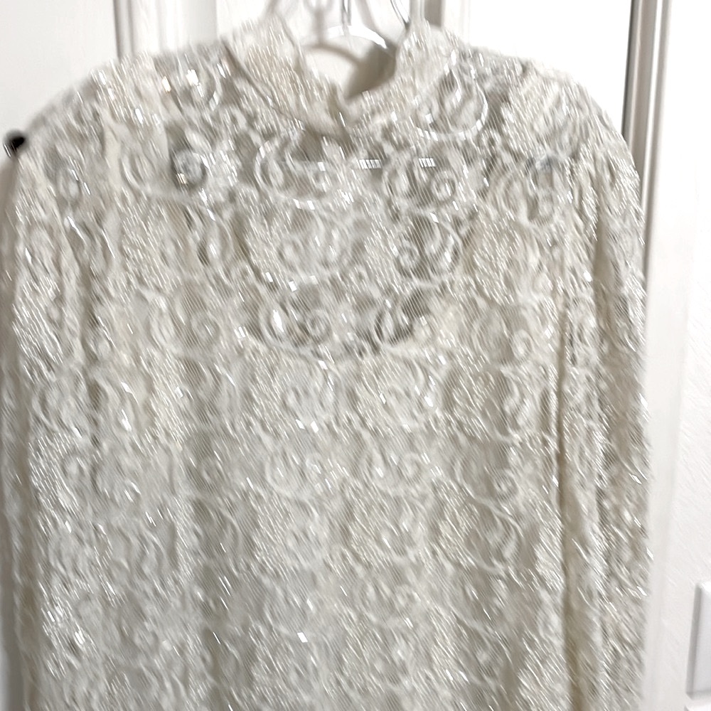 Vintage Lillie Rubin Crystal / Pearls MIDI Dress sz XL